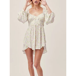 abby mini dress for love & lemons Lovers and Friends Abby Mini Dress in Sun Yellow